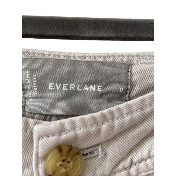 Everlane Beige Mid-Rise Tapered Leg Pants Women’s Size 0 - Picture 3 of 7